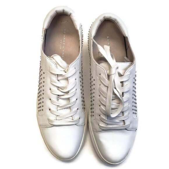 Kenneth Cole New York Womens 7.5 Kam 3 Fashion Sneakers Low Top Lace Up White - Picture 5 of 8